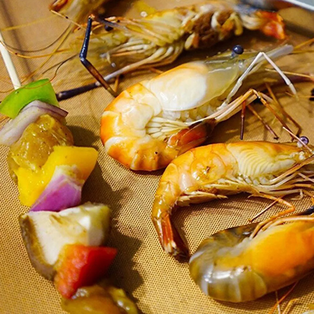 Многоразовый антипригарный коврик для гриля для барбекю 16x13 - Фотография_5