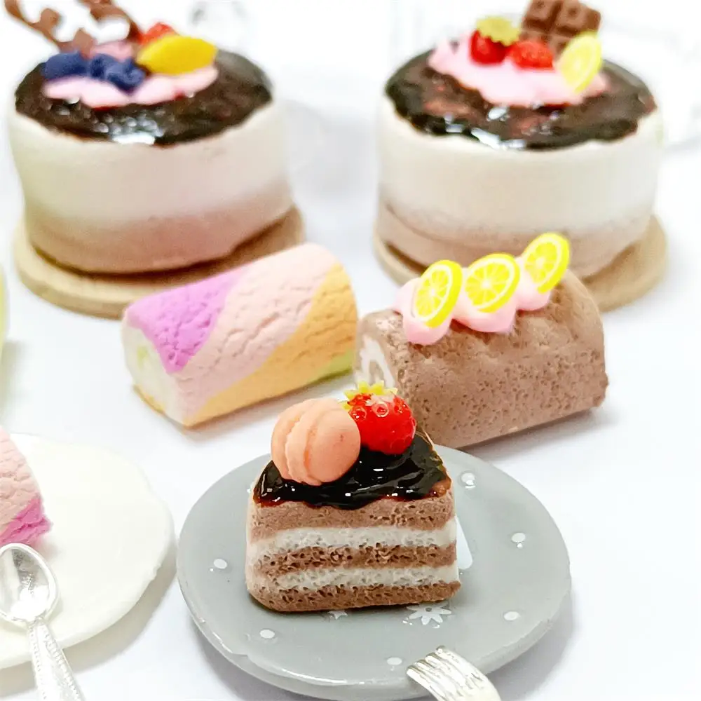 Миниатюрный кукольный мини-домик с имитацией rainbowcake - Фотография_5