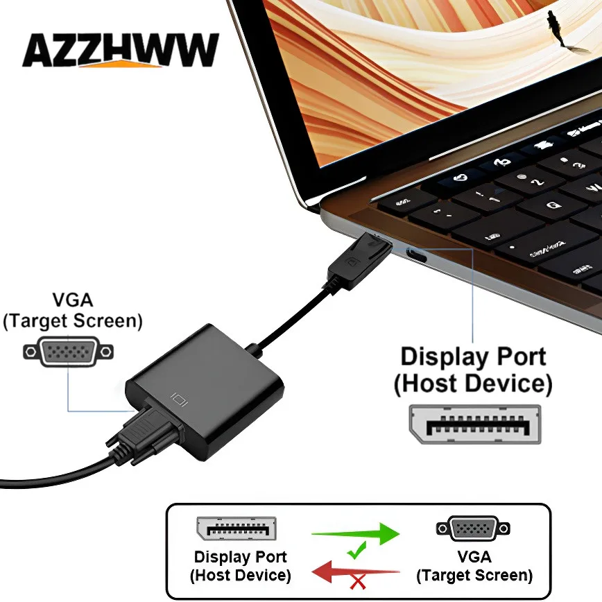 Конвертер displayport в vga hd