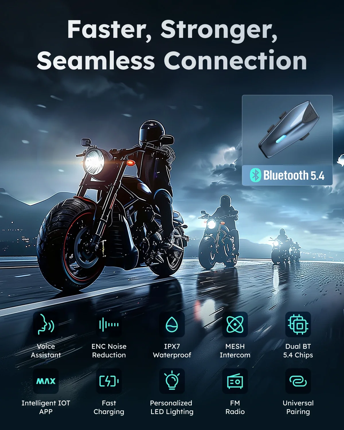 Asmax blue s1 мотоциклетная домофонная система global mesh group - Фотография_2