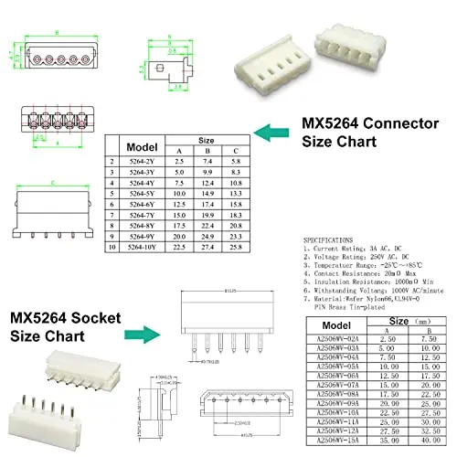 2,5 мм mx 5264 jst комплект коннекторов - Фотография_4