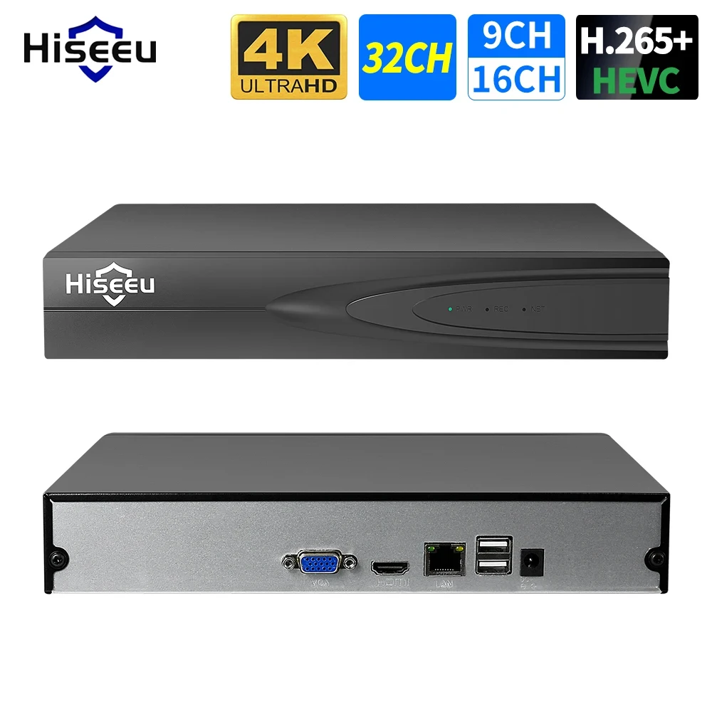 Hiseeu h.265 + hevc 8ch 16ch 32ch