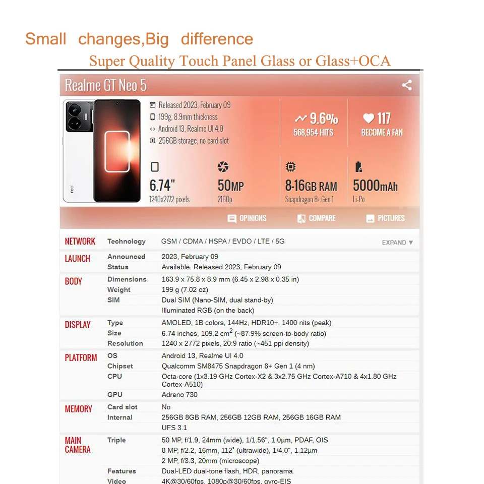 Для realme gt neo 2 3 3t 5 gt2 - Фотография_6
