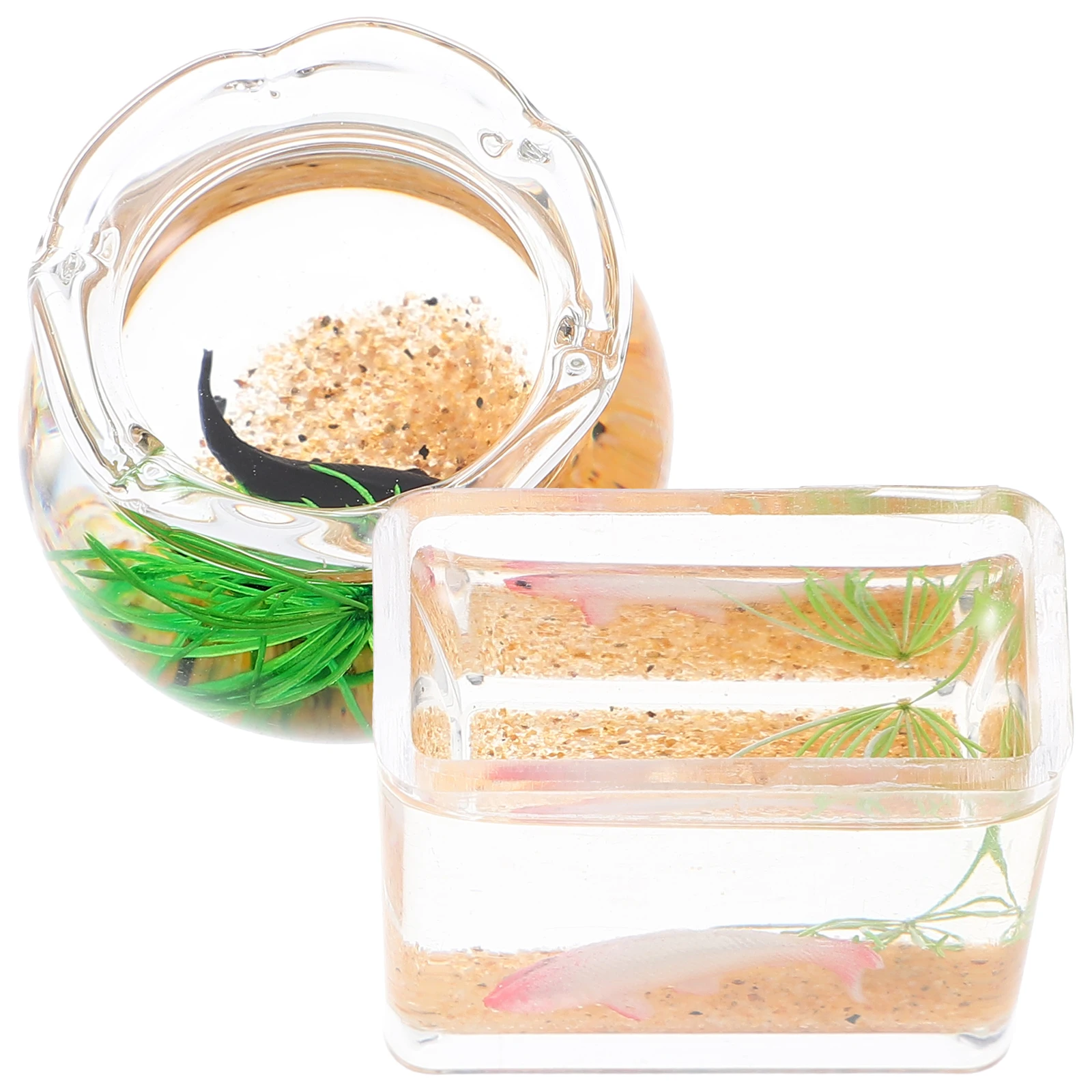 Миниатюрный стеклянный аквариум