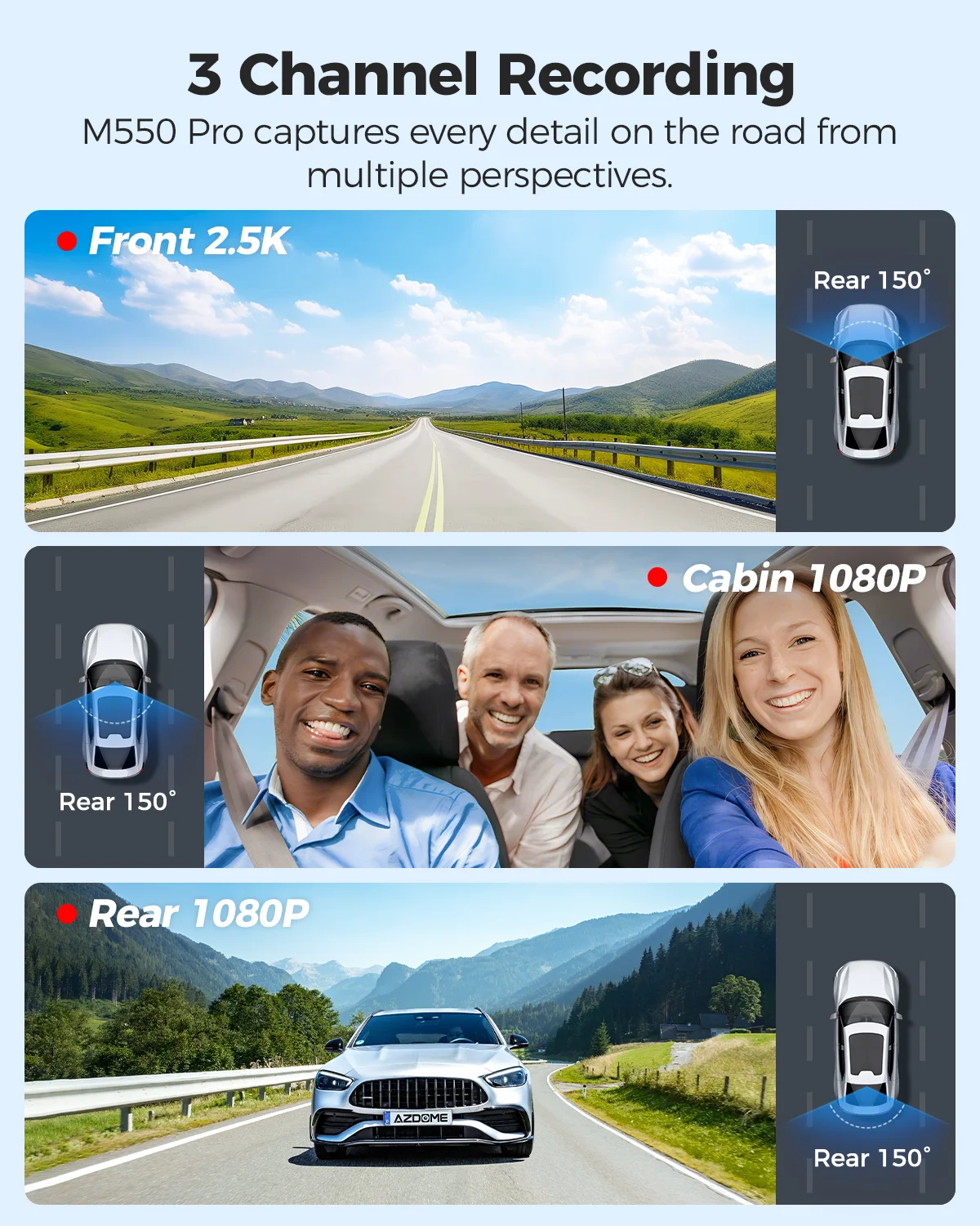 Обновление azdome m550 pro dash cam 4k передняя видеорегистратор авто 5 - Фотография_2