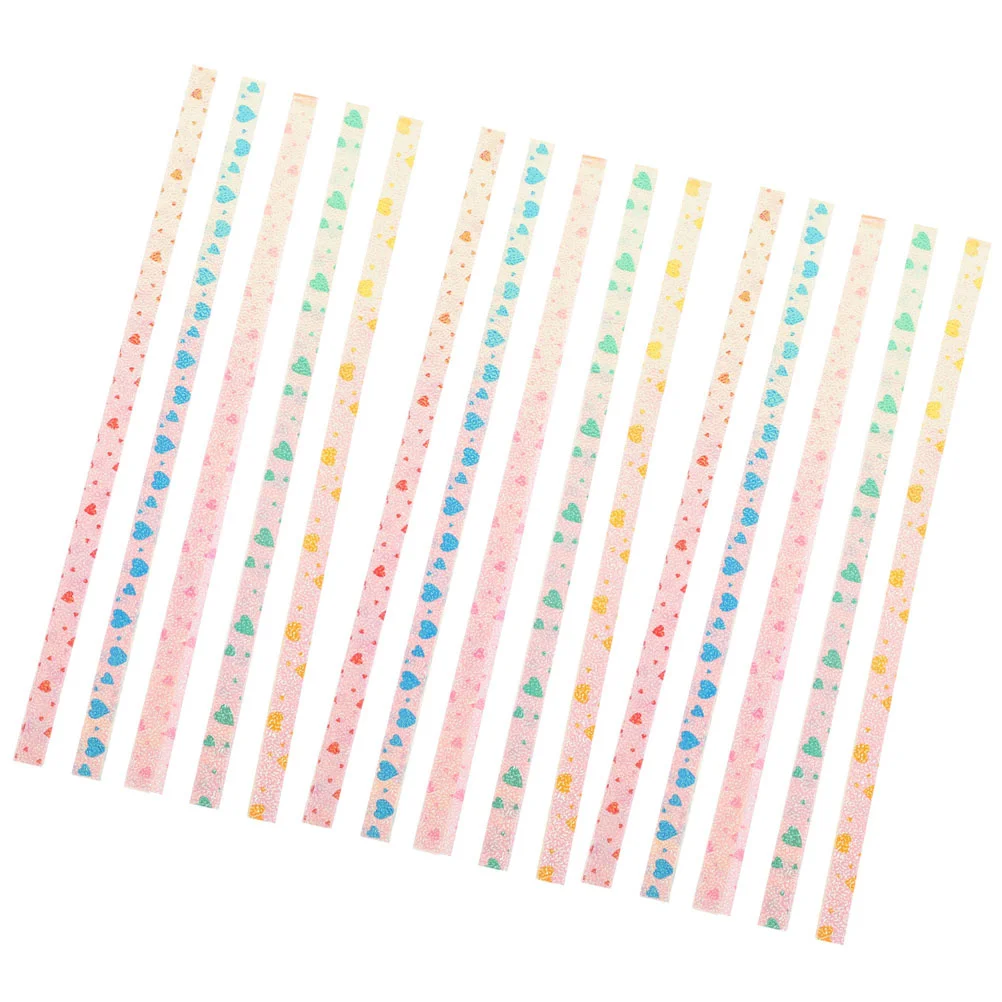 Яркие двусторонние бумажные полоски со звездами оригами для детей - Фотография_2