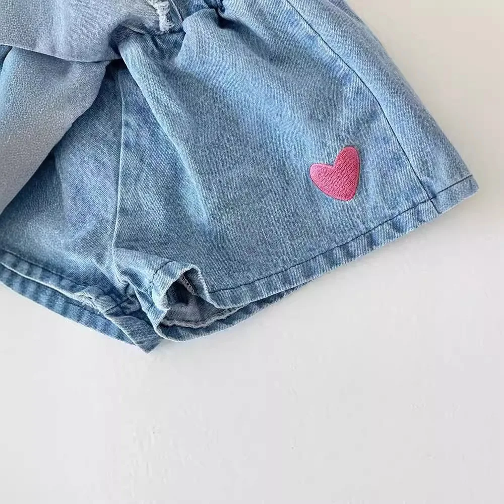 Года, милые джинсовые шорты для маленьких девочек - Фотография_5