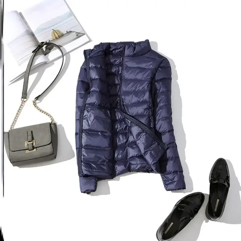 Дешевая зимняя теплая куртка-пуховик с капюшоном и перьями для девушек - Фотография_6