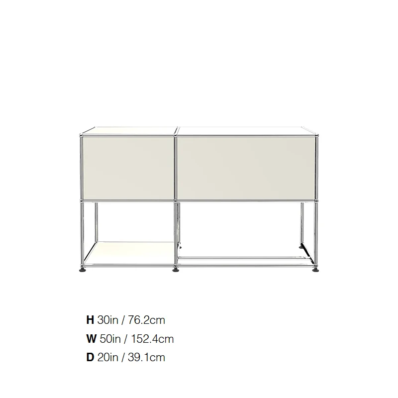 Современный модульный металлический стол со шкафом для хранения - Фотография_2
