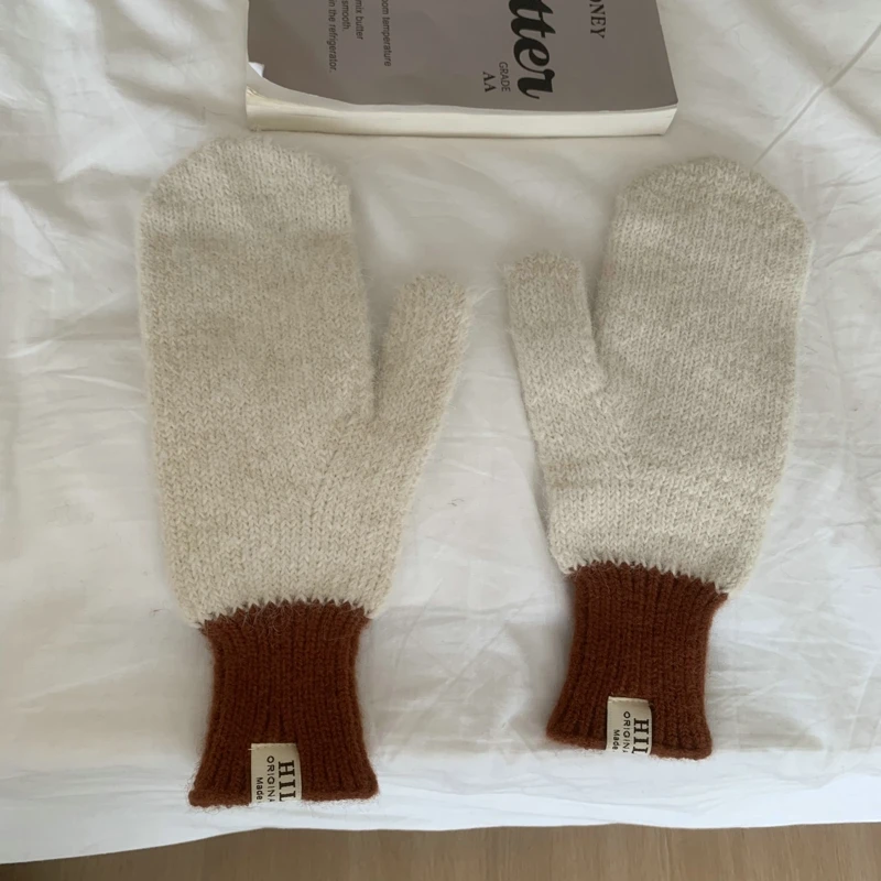 Женские зимние теплые плюшевые перчатки - Фотография_2