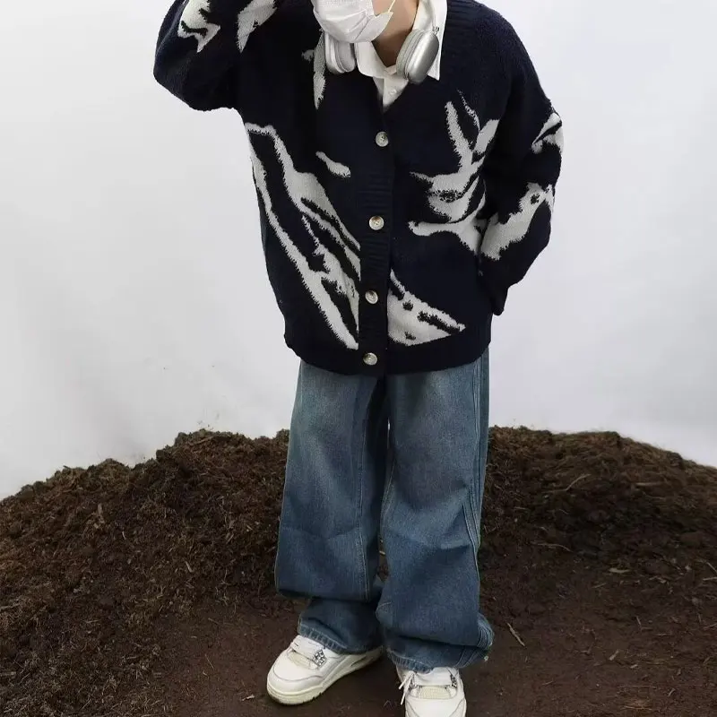 Флокированные свитера в американском стиле ретро - Фотография_4