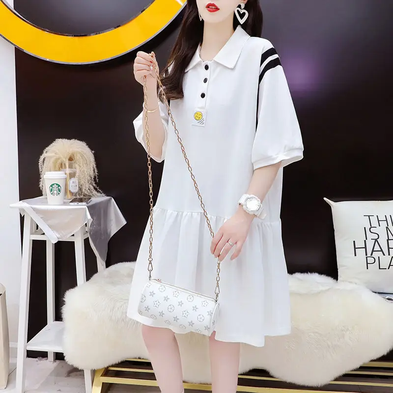 Повседневные платья на пуговицах с воротником-поло - Фотография_4