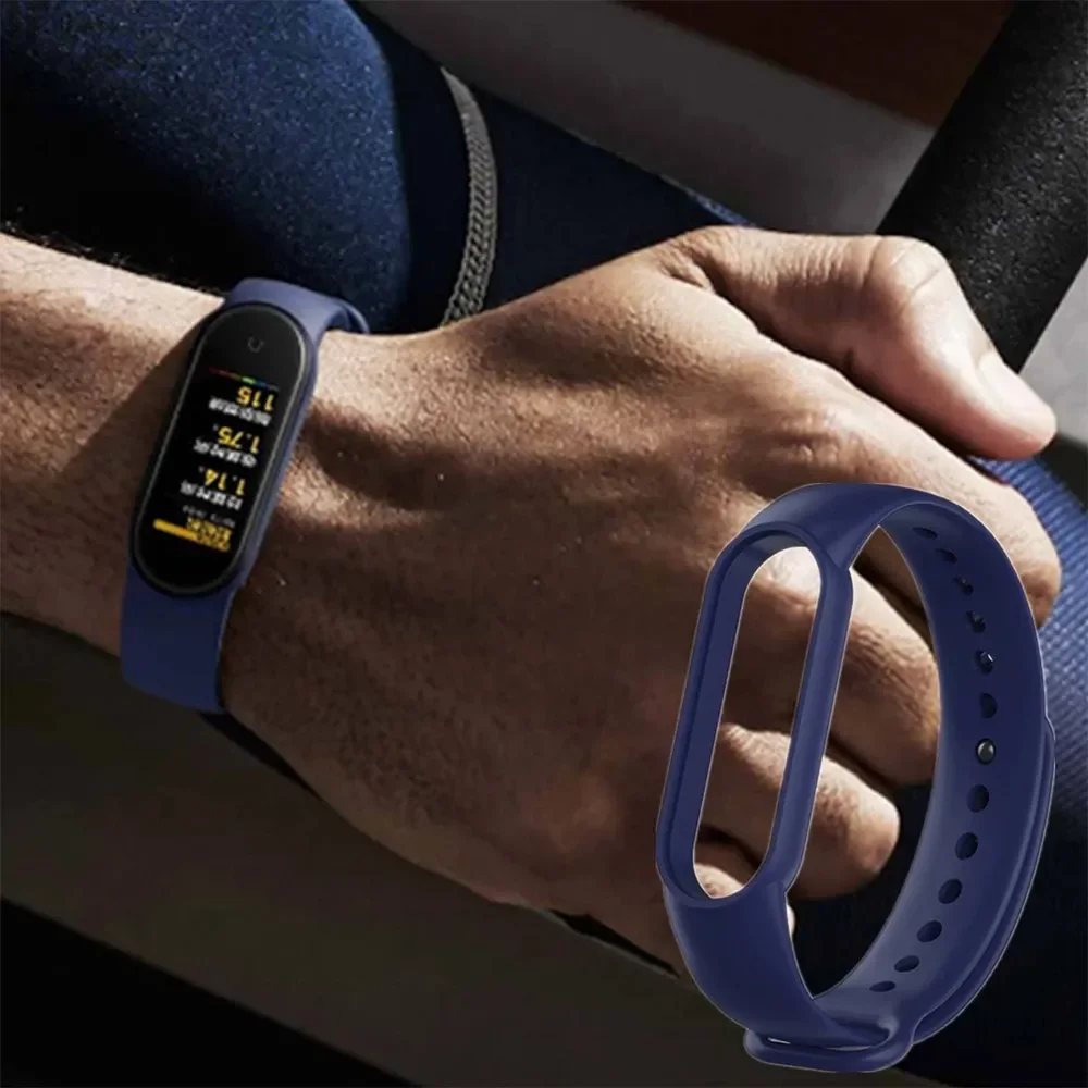 Силиконовые ремешки для часов xiaomi mi band 7 6 5 4 3 - Фотография_6