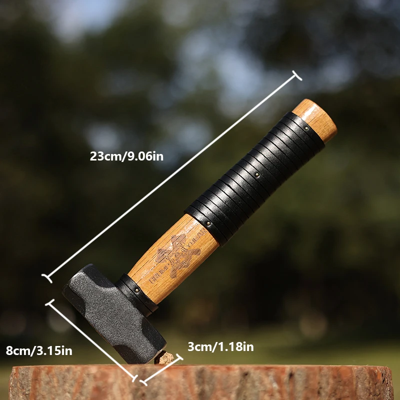 Новый уличный многофункциональный молоток из воловьей кожи с ручкой - Фотография_2