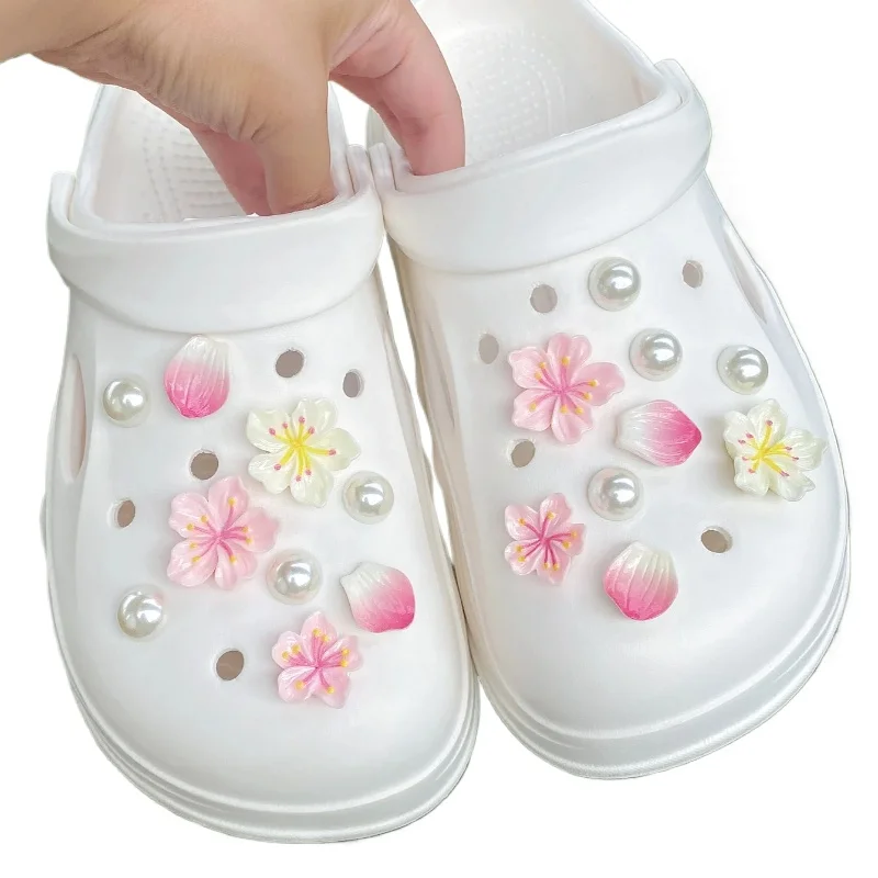 Популярные модные подвески для обуви для креативных ветвей и цветов - Фотография_6