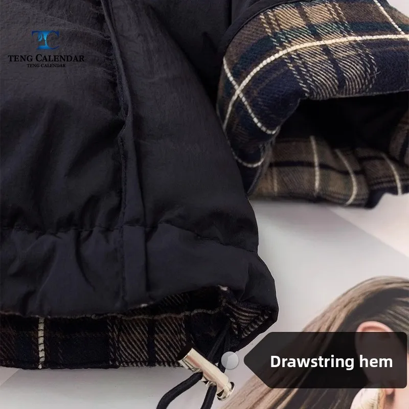 Пуховик в сетку, корейская универсальная - Фотография_6