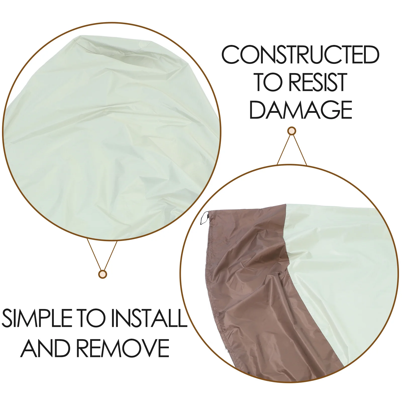 Солнцезащитный водонепроницаемый чехол для садового фонтана 122x173 см - Фотография_2