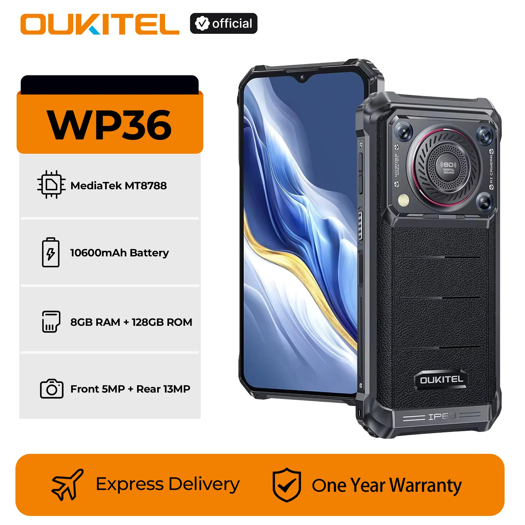 Прочный смартфон oukitel wp36