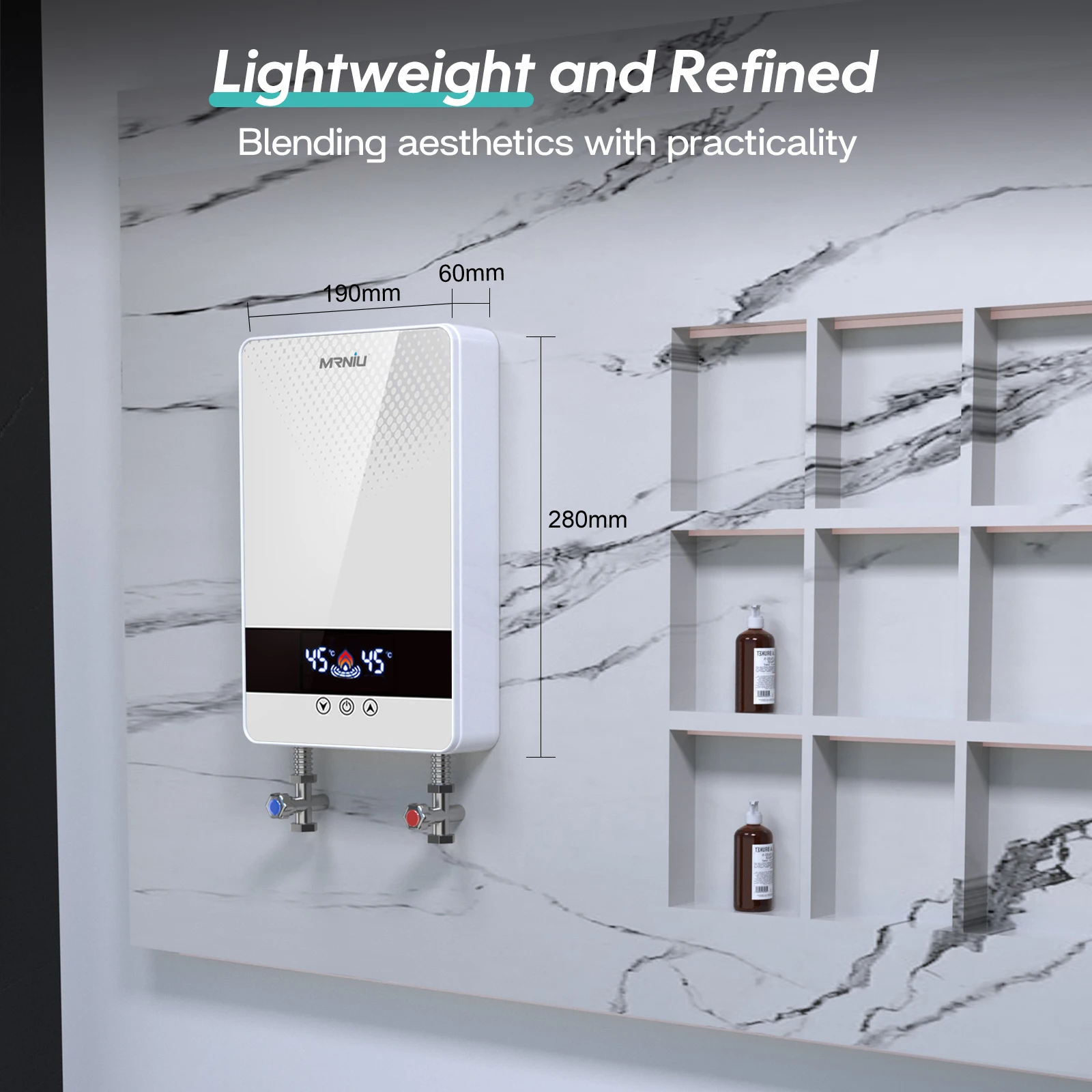 Мгновенный электрический безрезервуарный водонагреватель для душа - Фотография_5