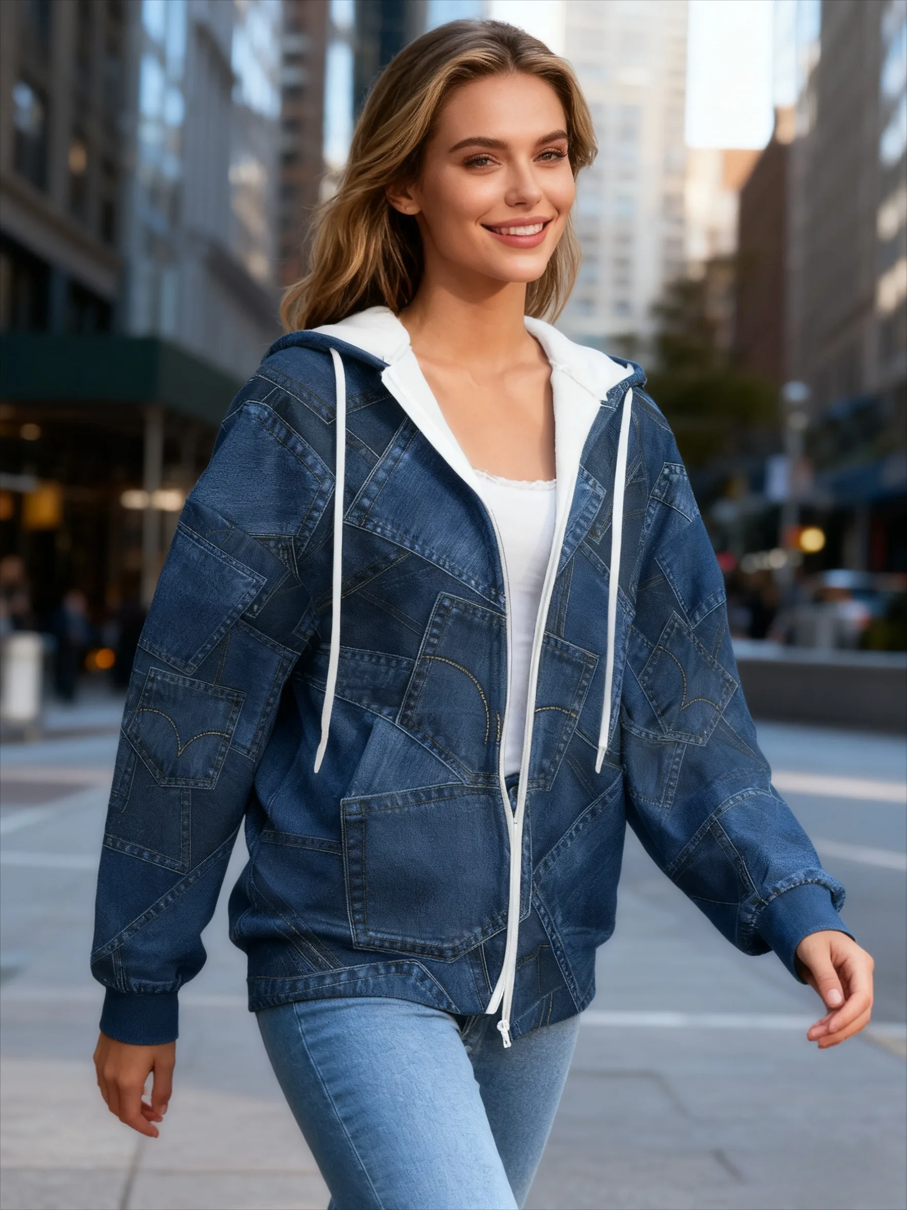 Модная женская толстовка с объемным