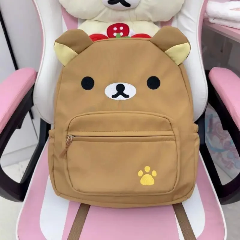Милый рюкзак rilakkuma с мультяшной вышивкой - Фотография_2