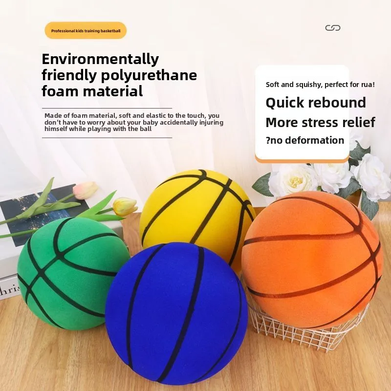 Бесшумный домашний бесшумный баскетбольный мяч для детей - Фотография_4