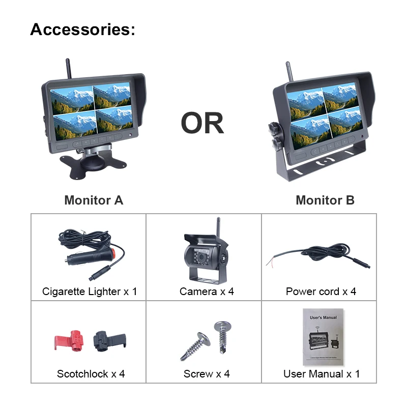 4-канальная 7-дюймовая беспроводная - Фотография_6