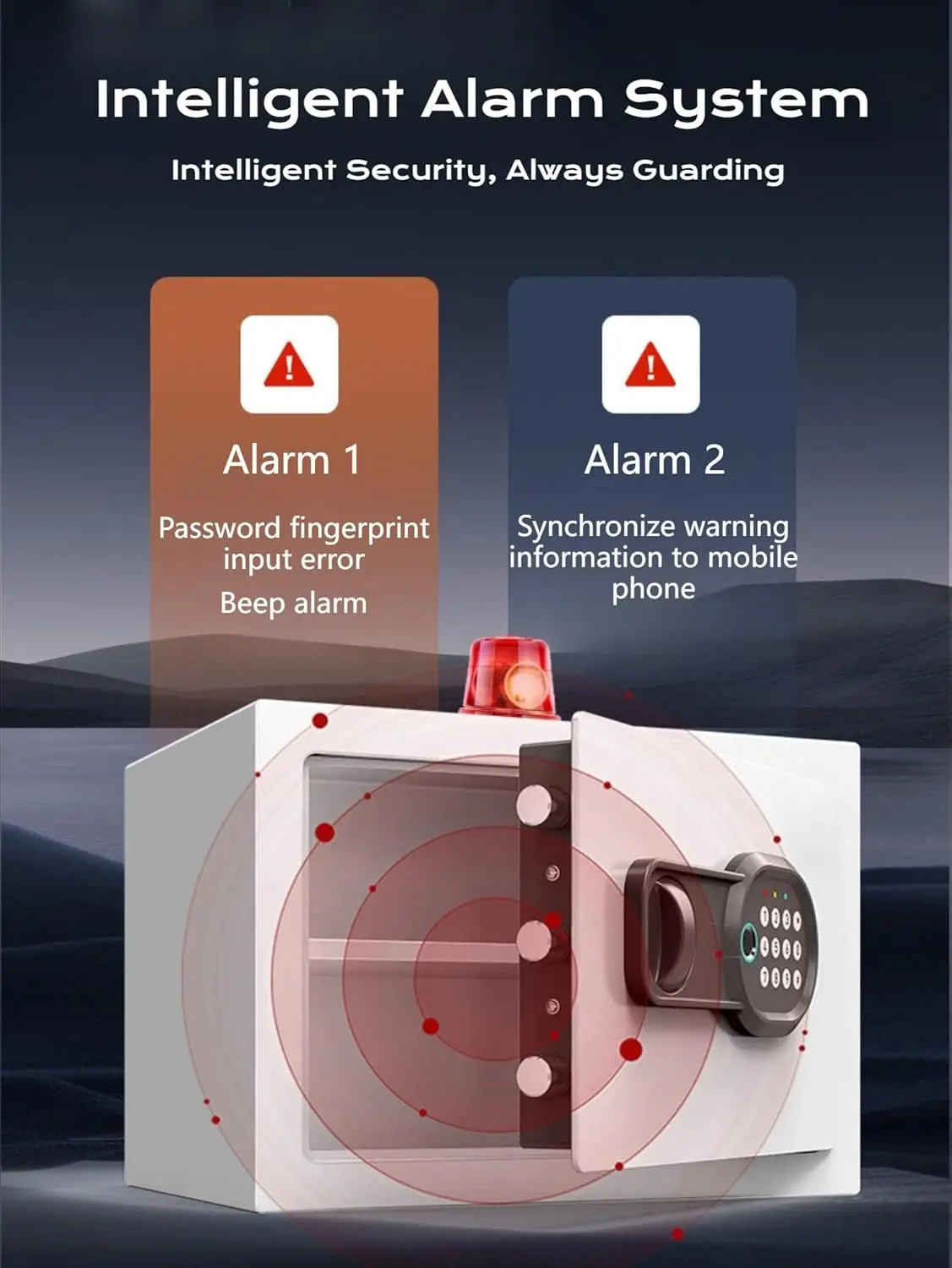 Биометрический мини-сейф для дома с замком по отпечатку пальца - Фотография_4