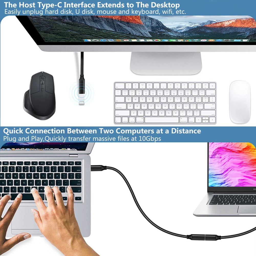 Удлинительный кабель usb c между мужчинами и женщинами типа c usb3 - Фотография_3