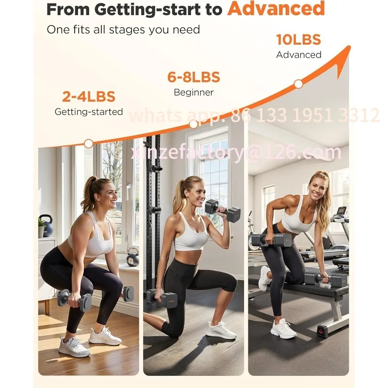 Настраиваемый набор регулируемых гантелей 5-в-1 - Фотография_5