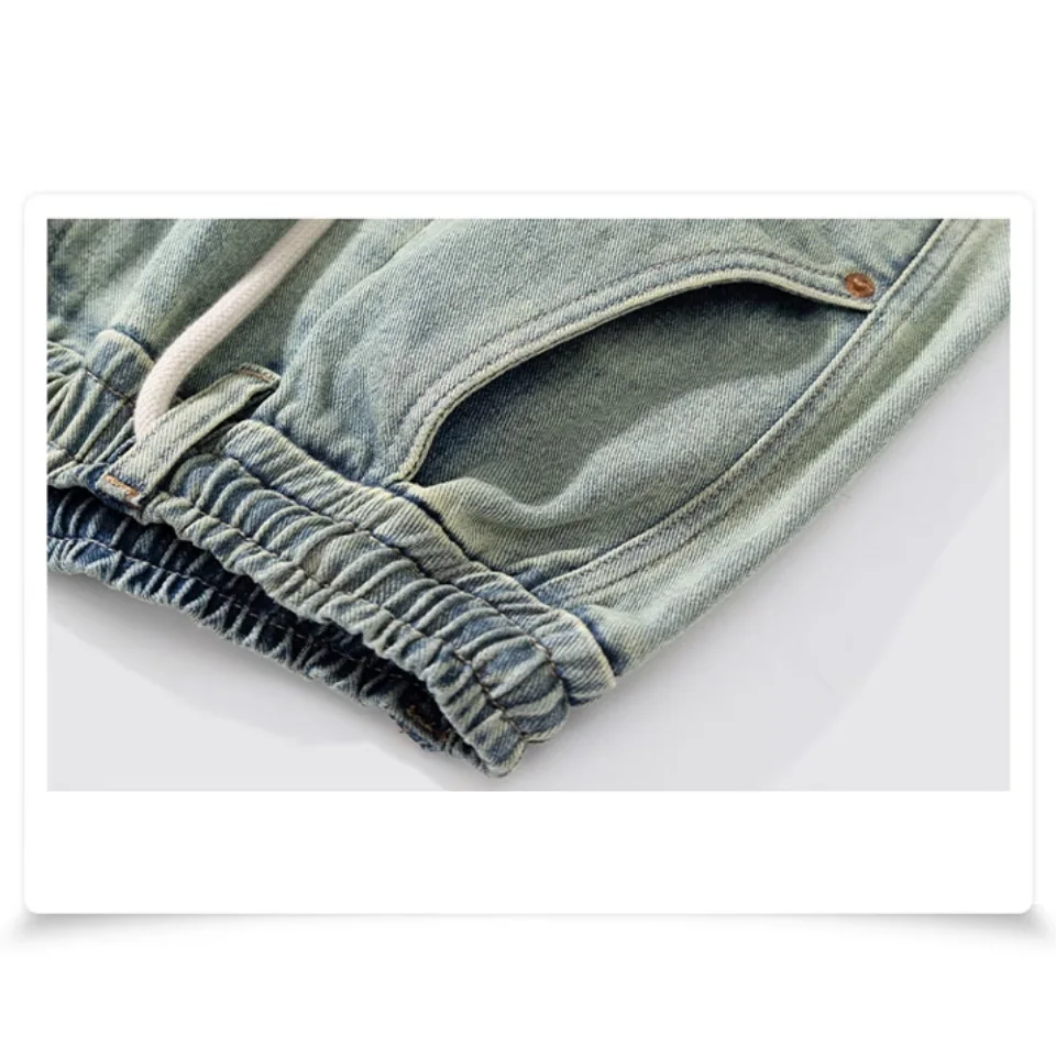 Мужские винтажные свободные синие - Фотография_5