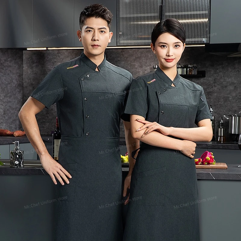 Летняя черная мужская форма с короткими рукавами - Фотография_4