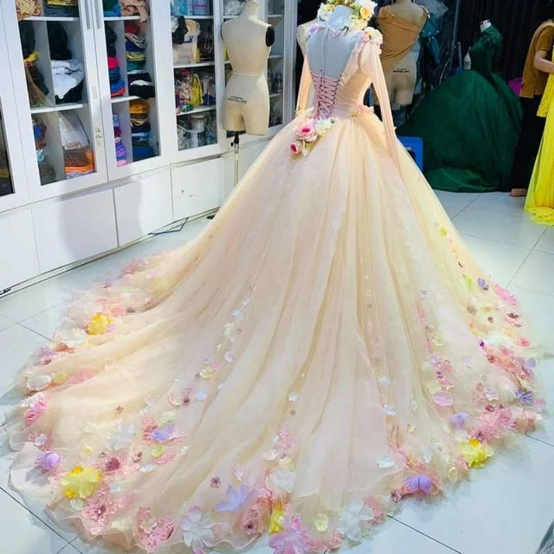 Простые светлые платья quinceanera - Фотография_3