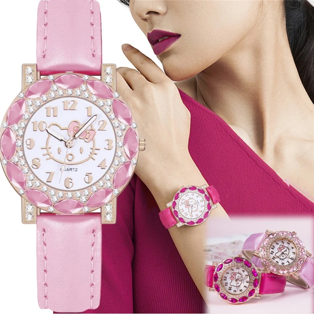 Кварцевые часы hellokittys с героями мультфильмов