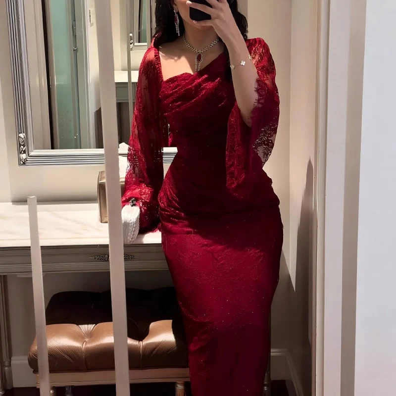Сексуальное элегантное вечернее платье полной длины с высоким разрезом