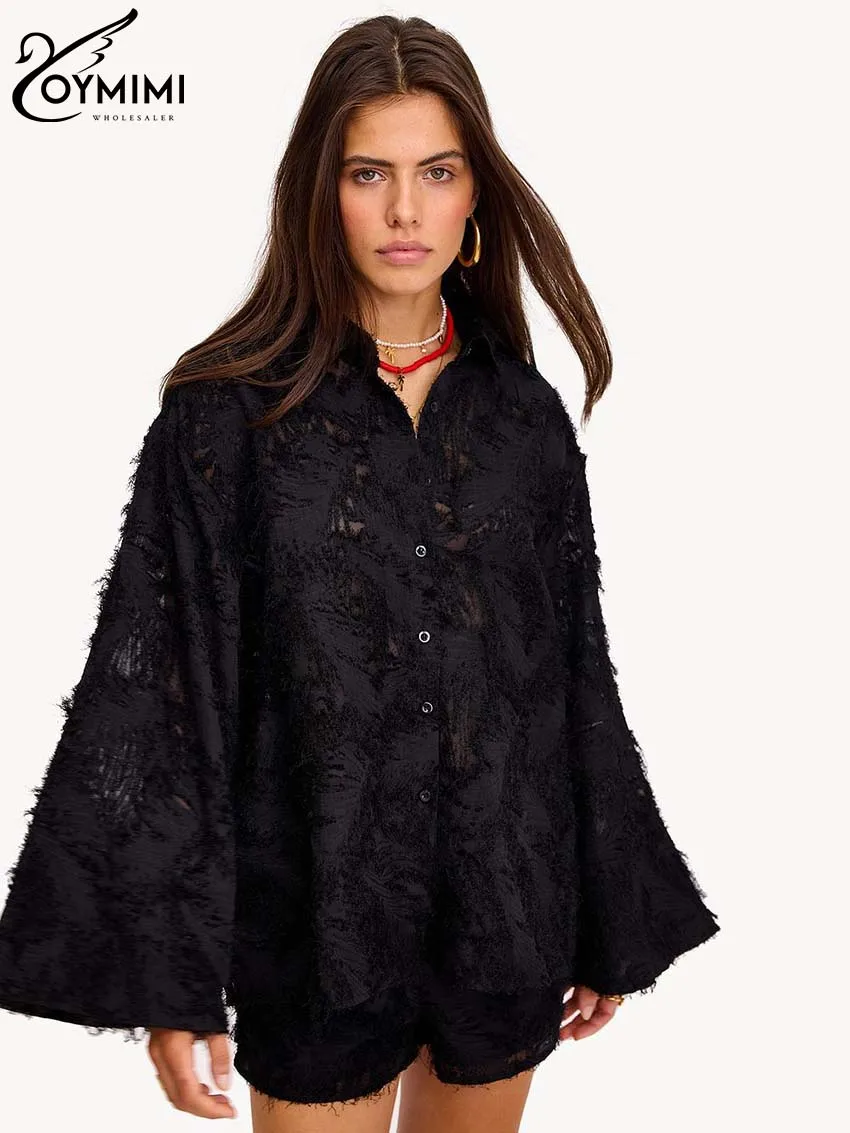 Oymimi элегантный женский комплект из 2 предметов с желтыми перьями - Фотография_2