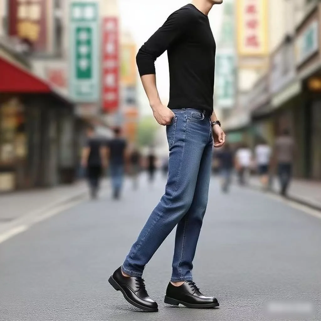 Корейские узкие брюки четыре сезона