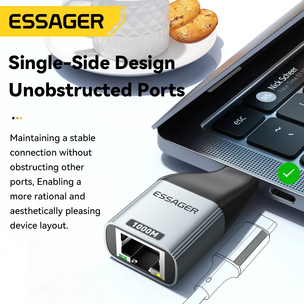 Адаптер essager type-c к ethernet - Фотография_4