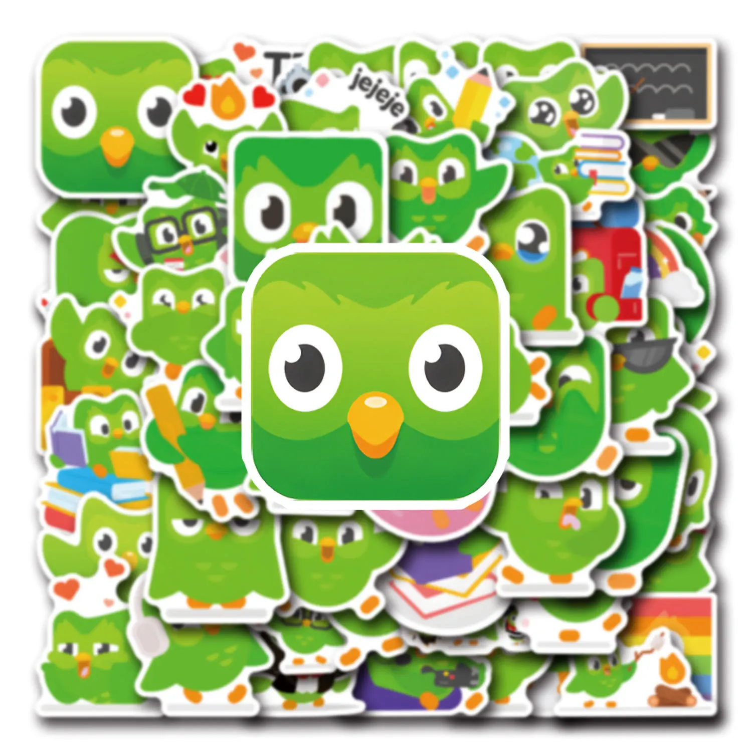 Наклейки с героями мультфильмов duolingo - Фотография_5