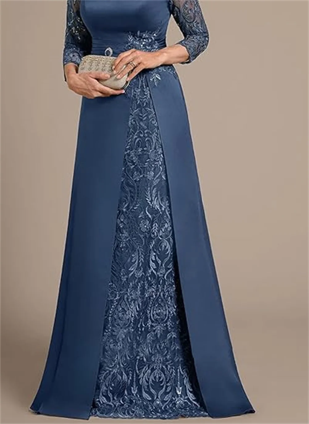 Женское королевское синее трапециевидное - Фотография_4