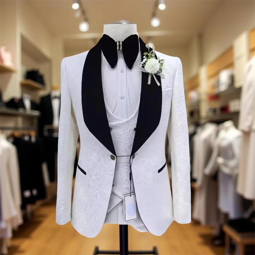 Свадебные костюмы с цветочным принтом для мужчин - Фотография_3