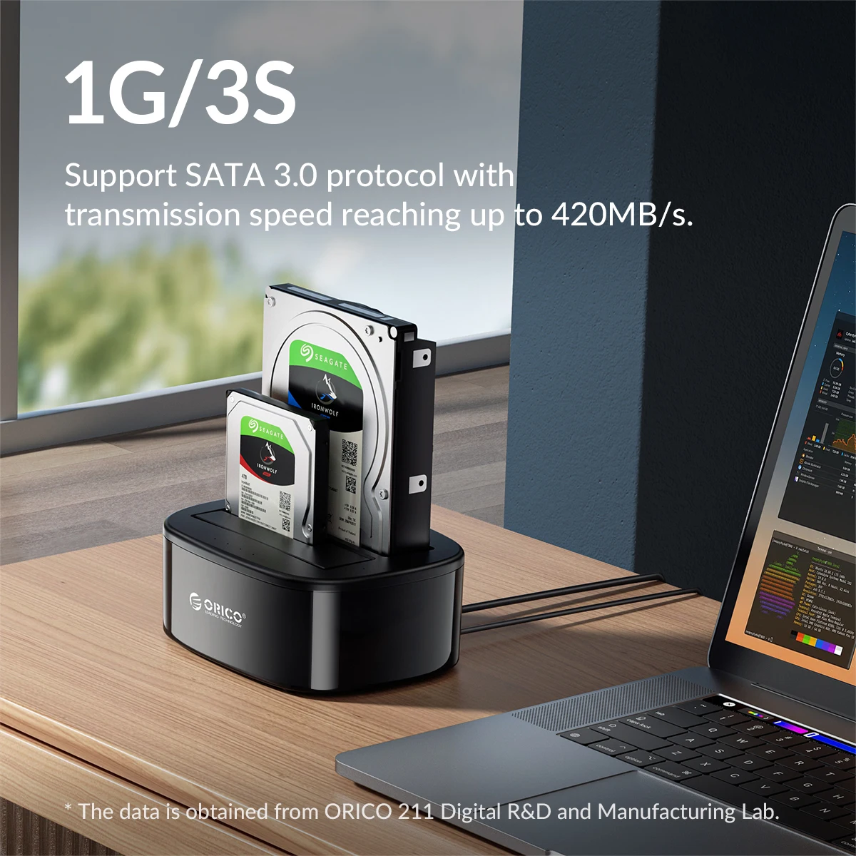 Orico usb 3.0 на sata двойной-бей жесткий диск док-станция для 2 - Фотография_4