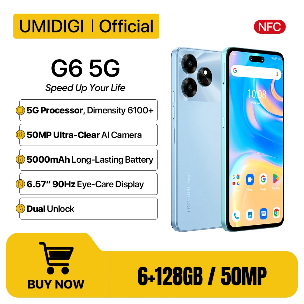 [новый 5g] umidigi g6 5g смартфон