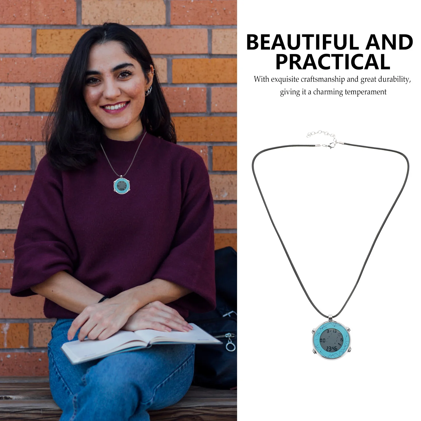 Электронные подвесные цифровые подвесные часы на шею для студентов - Фотография_4