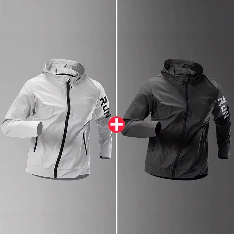 Мужская ветрозащитная и водостойкая куртка для бега