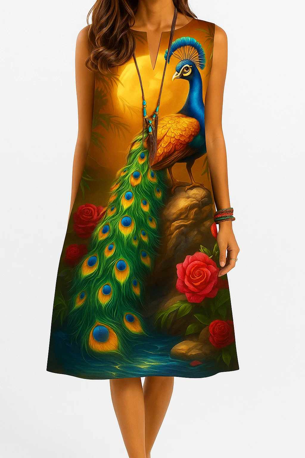 Женское модное и элегантное прямое платье с длинными рукавами