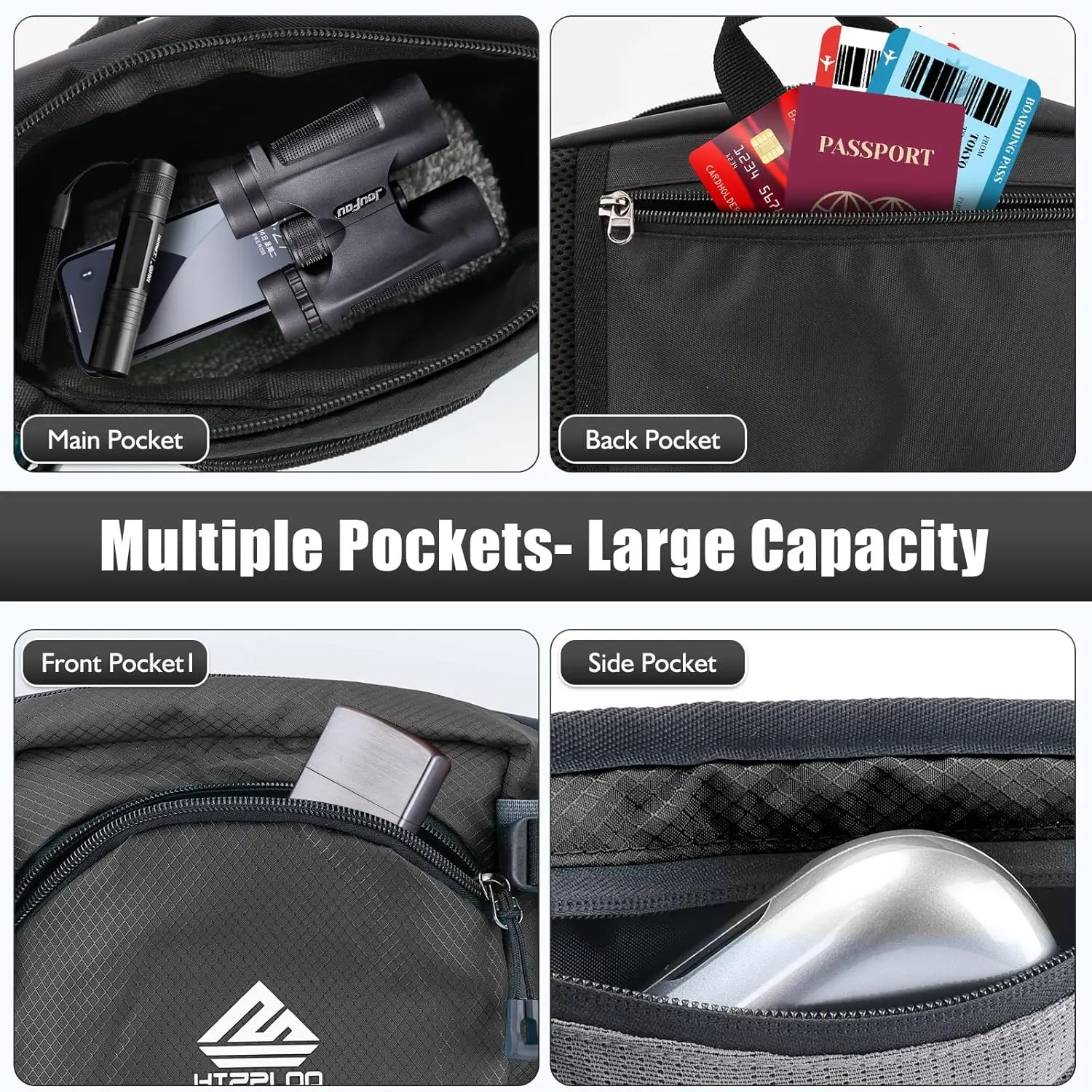 Поясная сумка с держателем для бутылки с водой для мужчин и женщин - Фотография_6