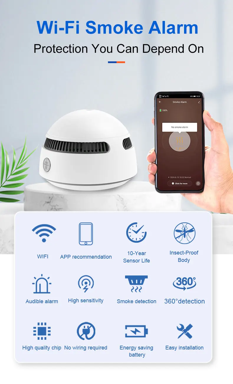 Cpvan tuya wi-fi детектор дыма - Фотография_2