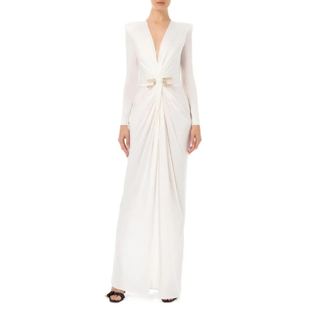 Женские вечерние платья с v-образным вырезом по индивидуальному заказу - Фотография_2