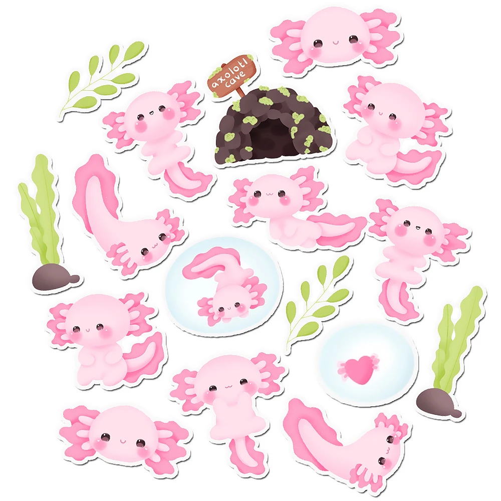 Милые наклейки axolotl для скрапбукинга